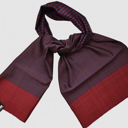 Handmade Silk Scarf Cherry Red Brown