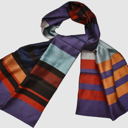 Handmade Silk Scarf Purple Natural Dyes